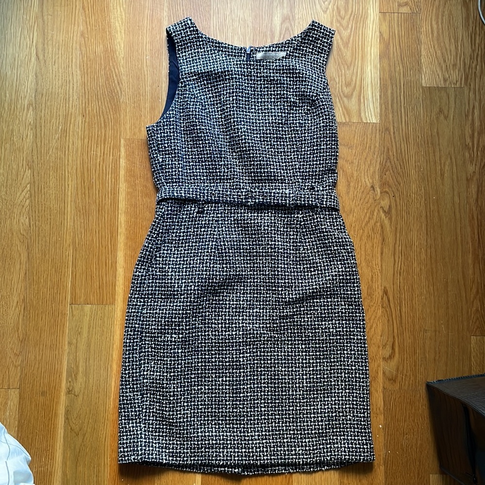 Blue and work wool work dress